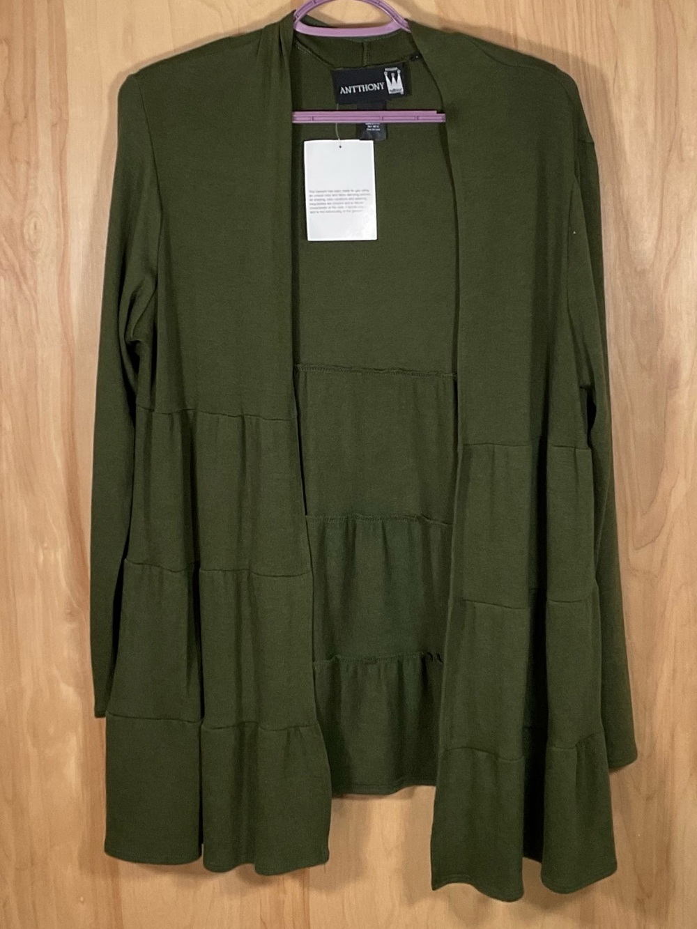Anthony Design Original Waffle Knit Cardigan - NWT